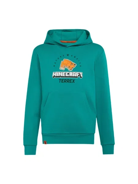 ADIDAS TERREX Αθλητική μπλούζα φούτερ Adidas x Minecraft σμαραγδί / πορτοκαλί / μαύρο λευκό