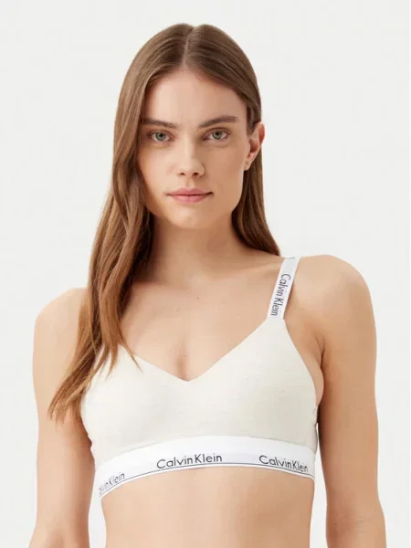 Calvin Klein Underwear Biustonosz bezfiszbinowy beżowy
