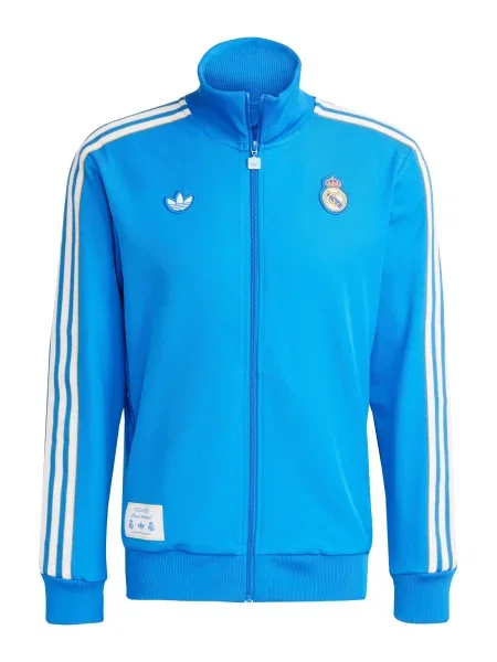 ADIDAS ORIGINALS Sportovní mikina Real Madrid Terrace Icons azurová bílá