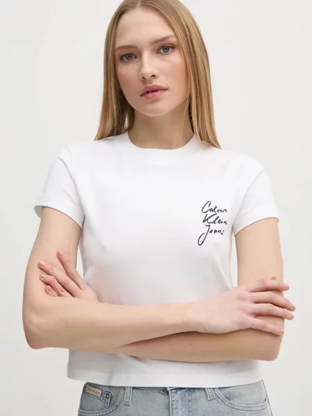 Тениска Calvin Klein Jeans бяло