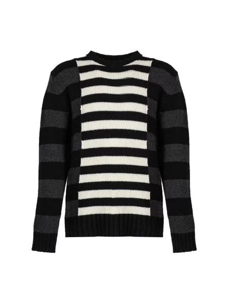 Sweter Les Hommes z paskiem czarny