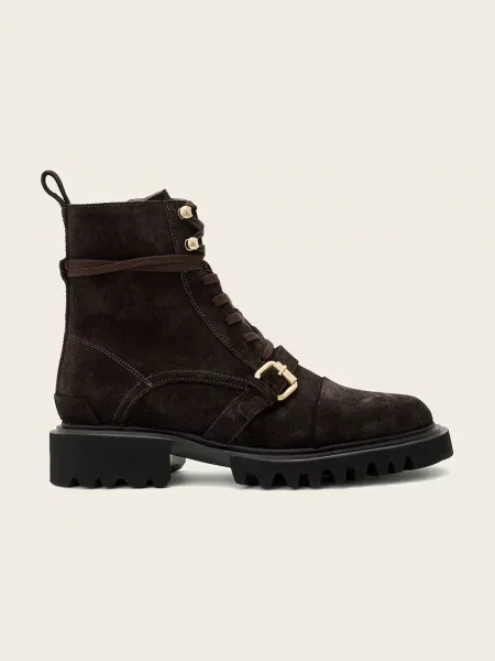 AllSaints kotníkové boty semišové Tori Suede Boot hnědé