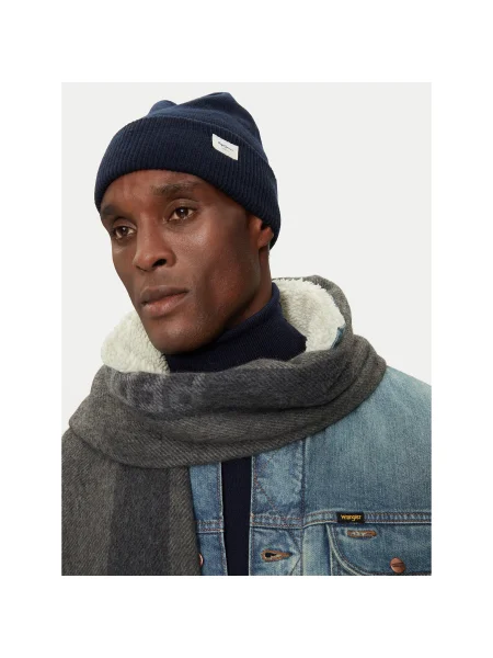 Шапка с вълна Pepe Jeans YELA HAT с фина плетка тъмносиньо