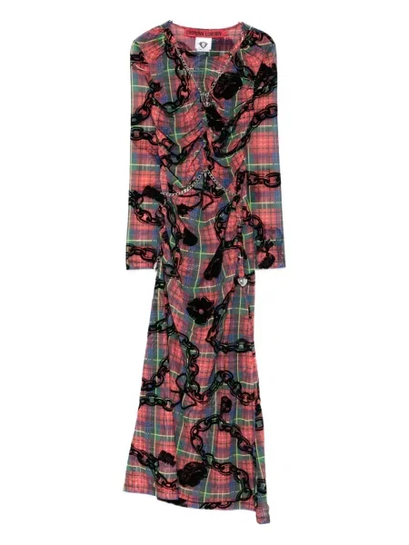 Sukienka Chopova Lowena z siateczką garniturowa czerwona