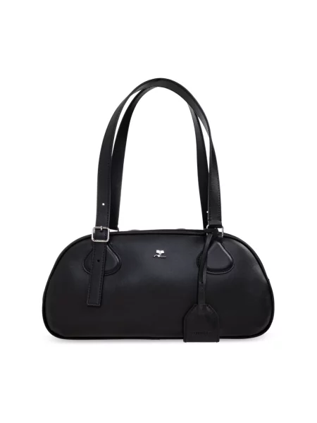 Torebka Courreges z logo czarna