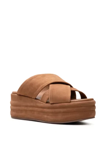 Sandale Free People cu platformă cu bretele maro