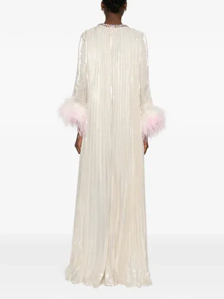 Rochie maxi Self-portrait cu pene de costum