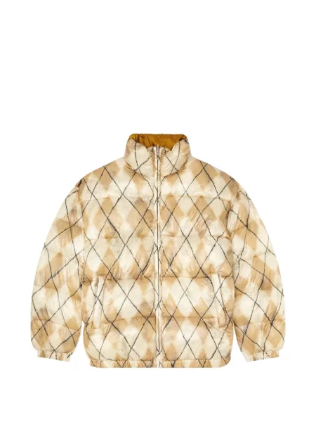 Reversibil geacă cu puf Diesel cu imagine cu model argyle