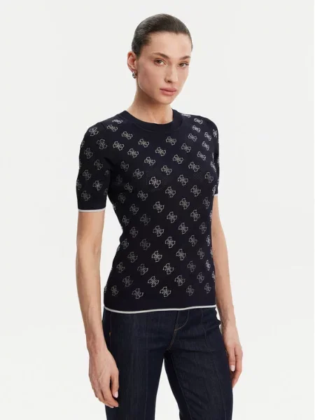 Guess sweter ROSIE granatowy lekki