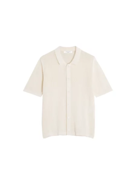 Dzianinowy kardigan Maison Kitsune z krótkim rękawem biały