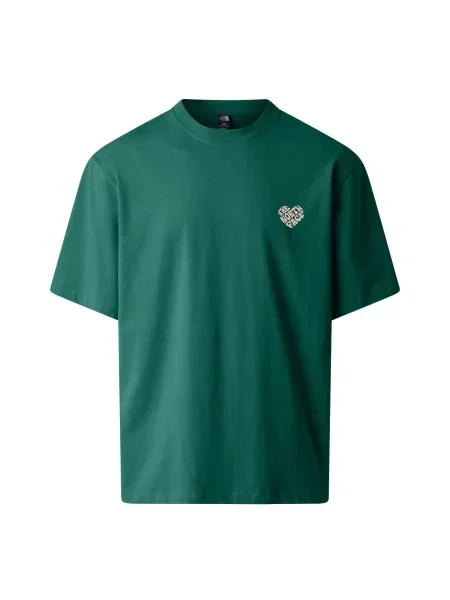 THE NORTH FACE Tricou Brand Proud închis / roz pudră verde
