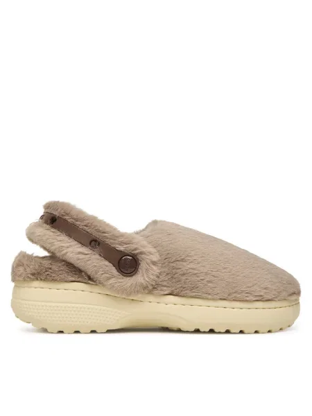 Kapcie Crocs beżowe