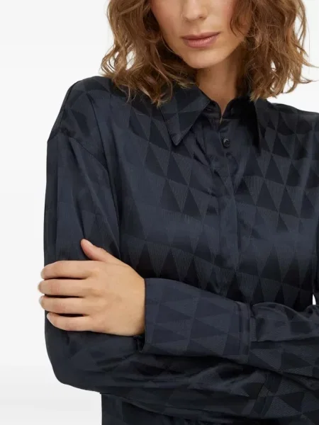 Haljina košulja Tiger Of Sweden s printom s uzorkom tigra iznad koljena crna