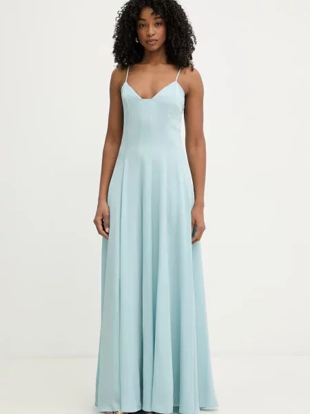 Twinset sukienka rozkloszowana z niebieska