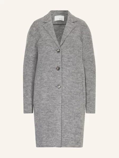 Oui Vlněný Kabát šedá