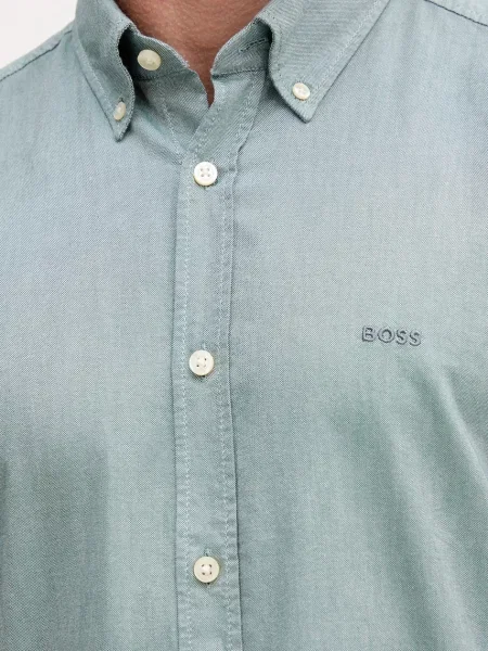 Сорочка BOSS Orange Rickert_M regular комір button-down зелений