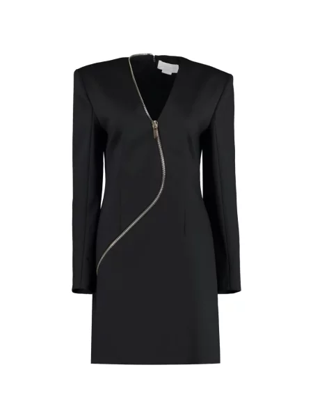 Rochie mini Genny cu decolteu în V negru