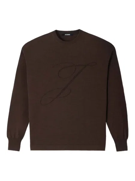 Pulover Jacquemus din jacard maro