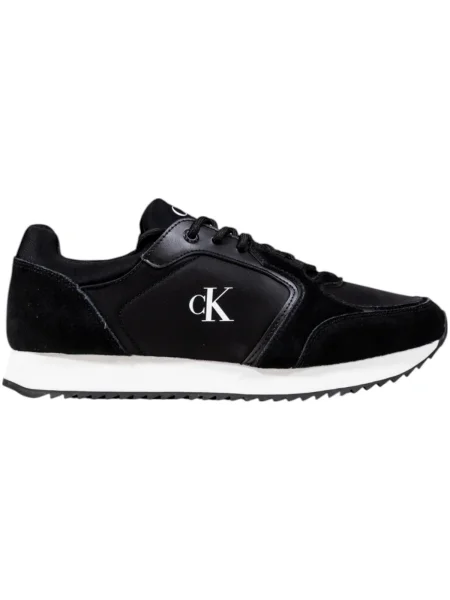 Calvin Klein Jeans Sneakersy Runner Laceup Sock Mg Mix čierna