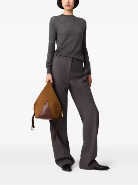 Pulover Stella Mccartney cu broderie gri