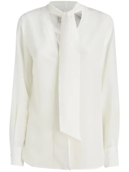 Jedwabna bluzka Del Core biała