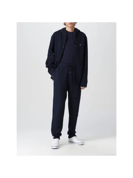 Dzianinowe joggery Polo Ralph Lauren niebieskie