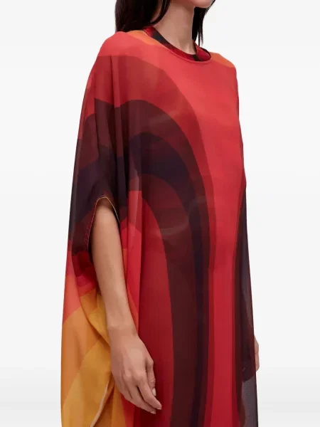 Rochie maxi Osklen cu imagine roșu