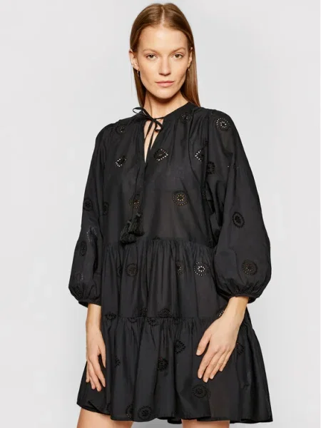 Seafolly Nyári ruha Embroidery fekete