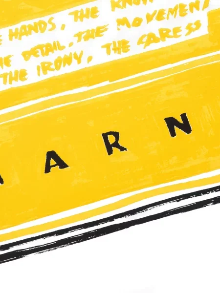 Tricou Marni cu imagine lung alb