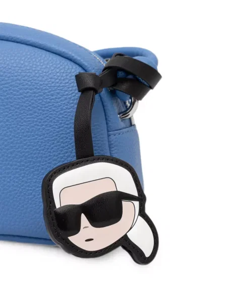 Crossbody torbica Karl Lagerfeld s autogramom plava