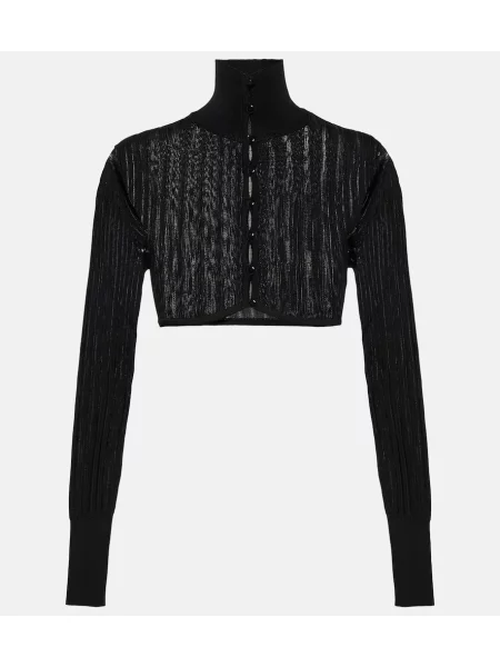 Cropp cardigan Alaïa tricotate negru