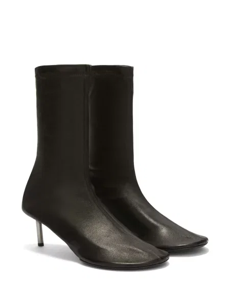 Bőr bakancs Jil Sander fekete