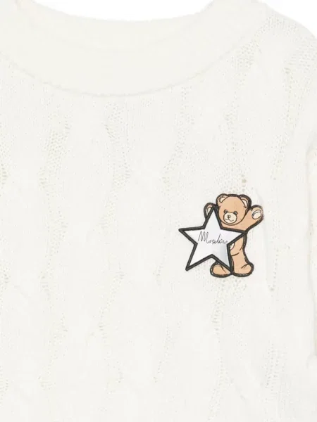 Sweter dziecięcy Moschino biały