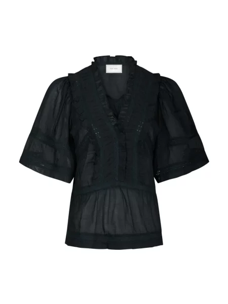 Bluzka Neo Noir z kokardką niebieska