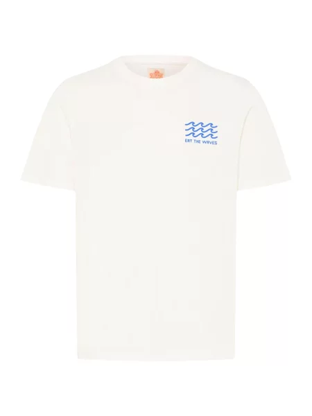 BLEND Tricou BHSun Island albastru / portocaliu alb