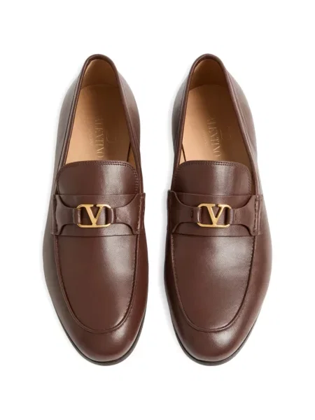 Кожени лоуфъри Valentino Garavani кафяво