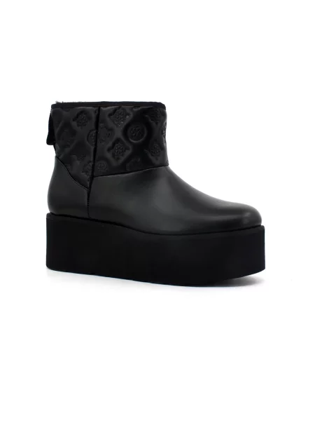 Botki Guess skórzane czarne