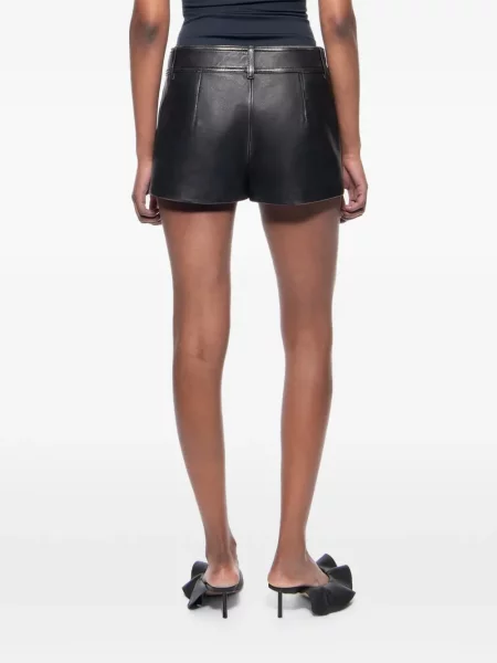 Pantaloni scurți Stand Studio din piele negru