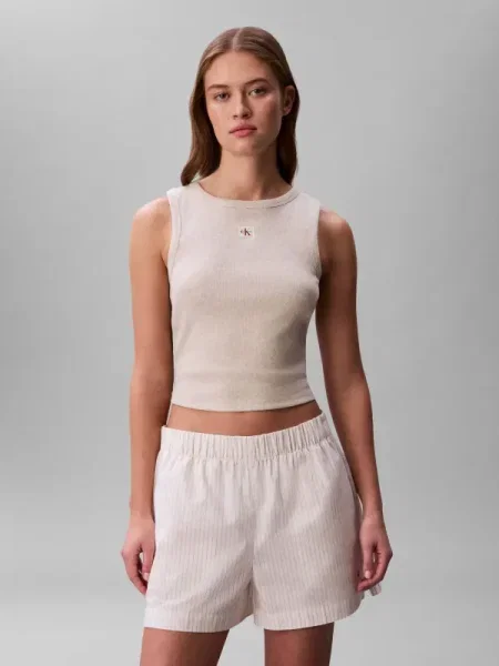 Calvin Klein Jeans Pantaloni scurți POPLIN bej