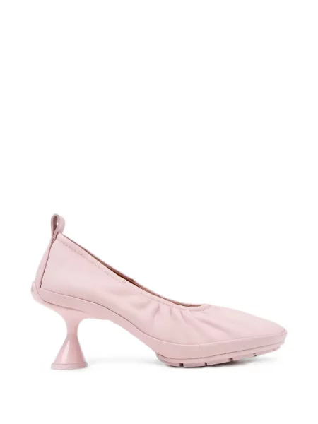 Pantofi cu toc Camper din piele roz