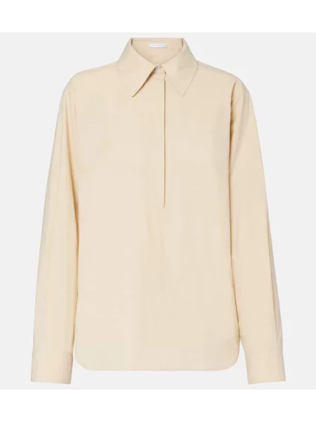 Cămașă The Row din poplin bej
