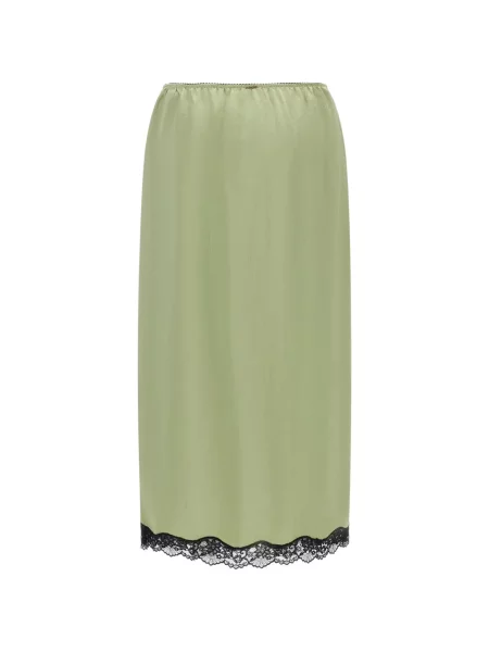 Fustă midi Twinset din satin verde
