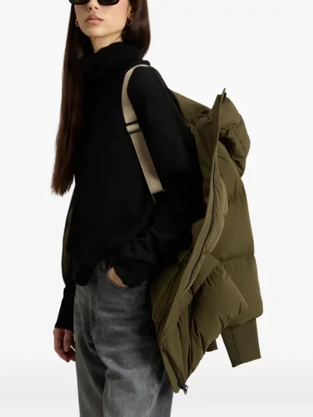 Palton Woolrich cu glugă verde