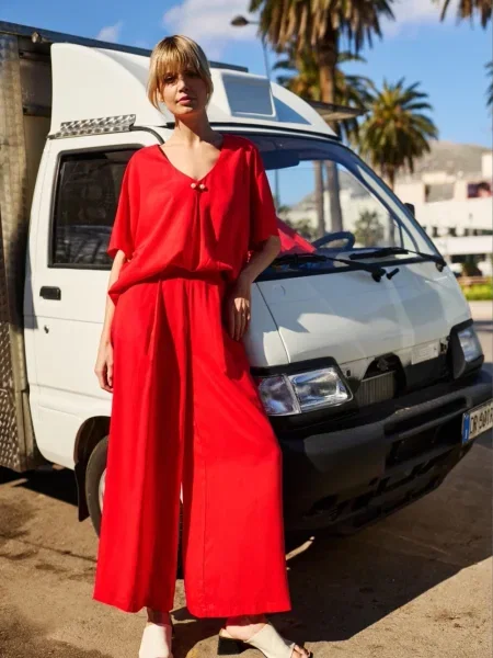 Spodnie Marisse czerwone