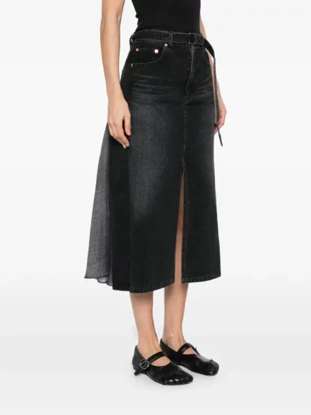 Fustă midi Sacai negru