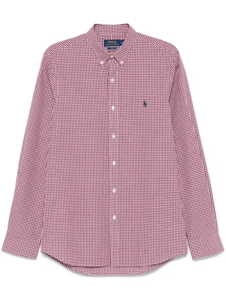 Cămașă Polo Ralph Lauren cu broderie gri