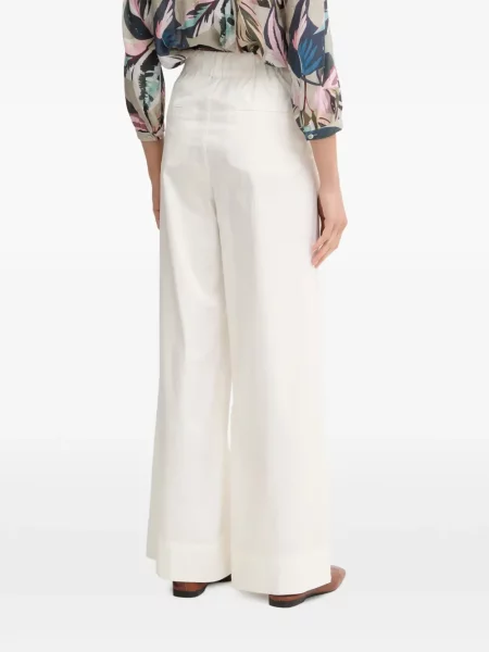 Pantaloni palazzo Marc Aurel alb