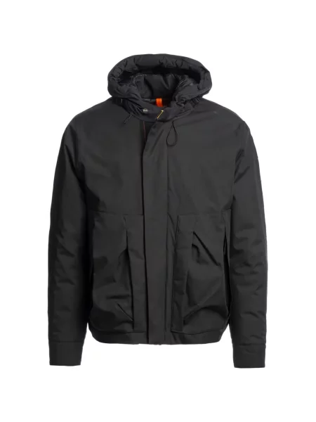 Geacă cu puf Parajumpers cu glugă negru