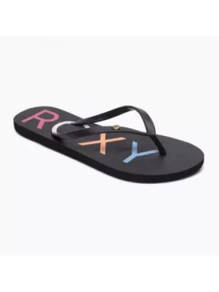 Шльопанці ROXY Sandy III / монограма веселка білий