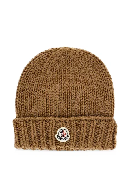 Czapka dziecięca Moncler Enfant brązowa